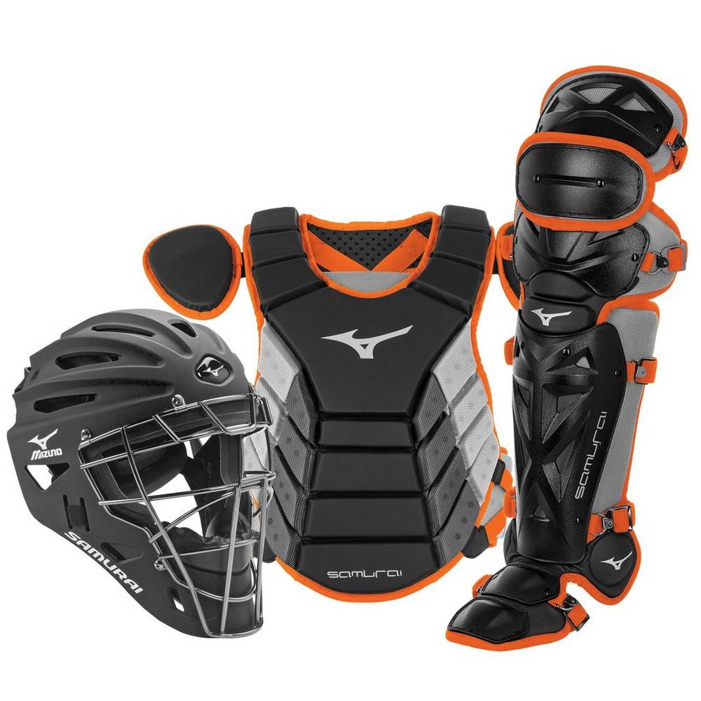 Catchers Gear Mizuno Baseball Samurai Adult 16" Boxed - Homem - Pretas/Laranja - JBICD8605